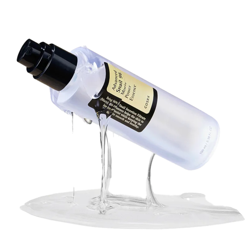 COSRX Advanced Snail 96 Mucin Power Essence bottle, a Korean skincare essence with 96 percent snail mucin